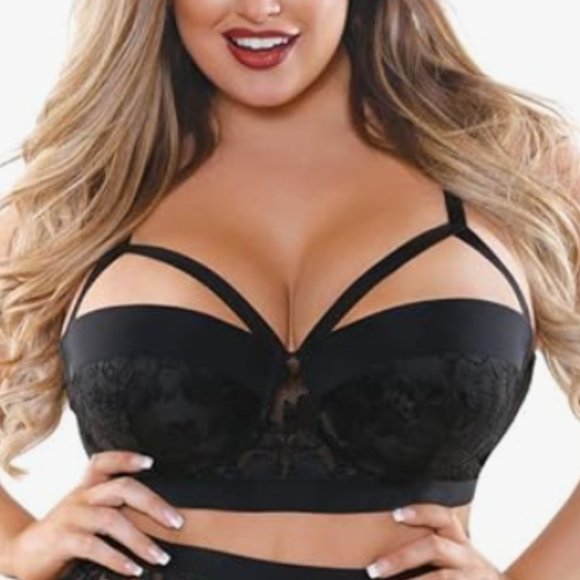 Fantasy Lingerie Monique Cage Sexy Is For Every Body Bra Black Plus Size 1X/2X - Picture 5 of 14